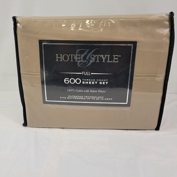 Hotel Style 600 Thread Count Cotton with Sateen Weave Sheet Set – Full - Picture 12 of 15